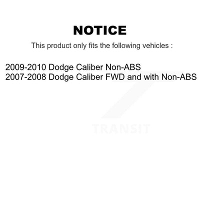 [Avant + Arrière] Kit de Roulement de roue pour Dodge Caliber K70-101632