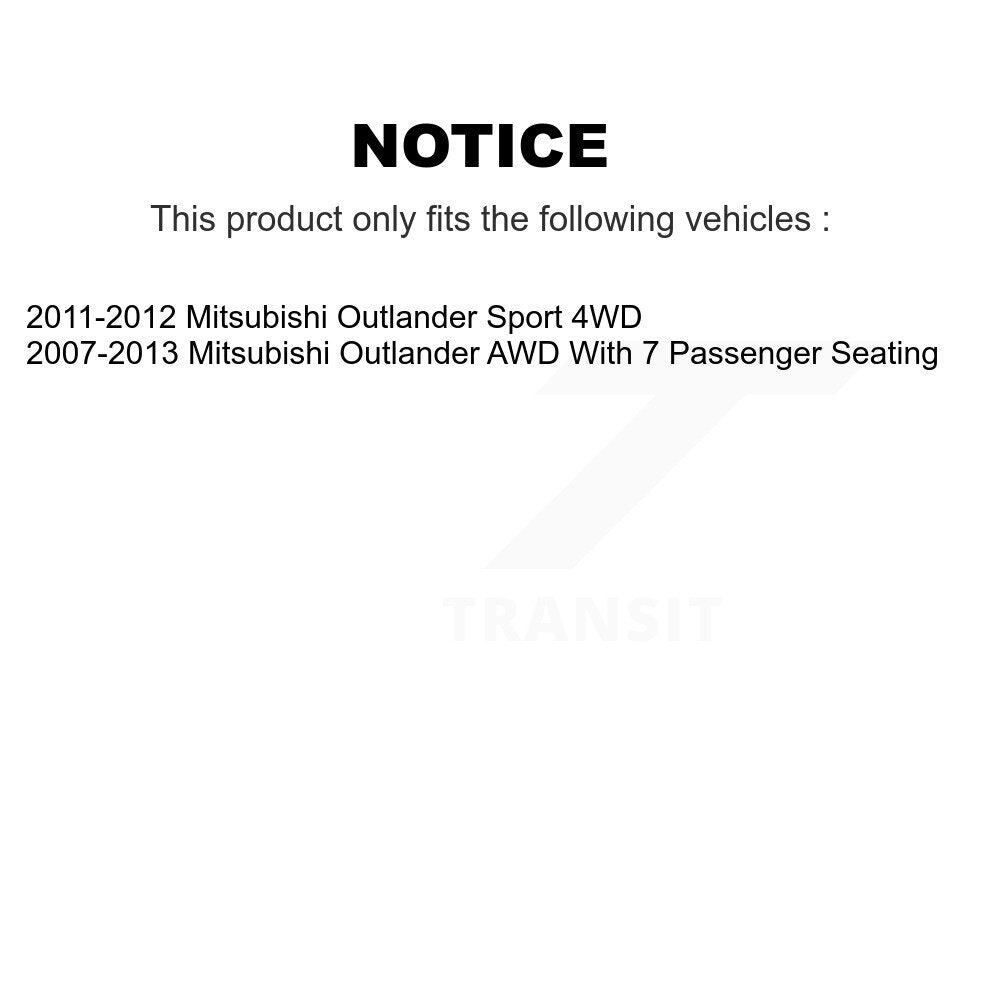 [Avant + Arrière] Kit de Roulement de roue pour Mitsubishi Outlander Sport K70-101638