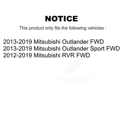 [Avant + Arrière] Kit de Roulement de roue pour Mitsubishi Outlander Sport RVR FWD K70-101641