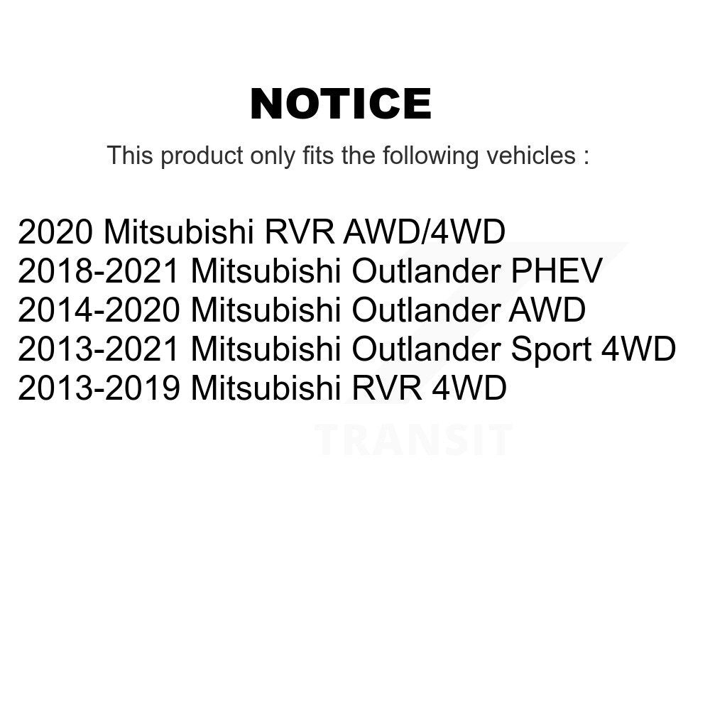 [Avant + Arrière] Kit de Roulement de roue pour Mitsubishi Outlander Sport RVR K70-101642
