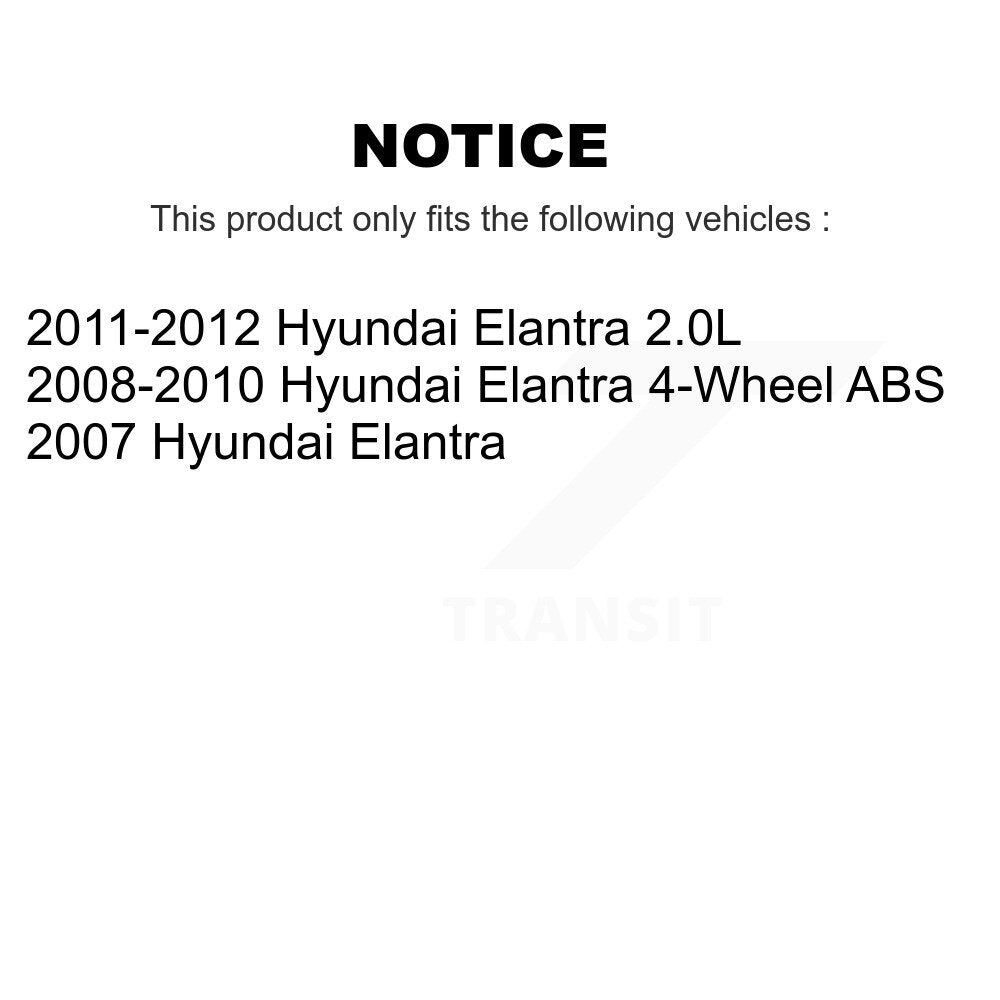 [Avant + Arrière] Kit de Roulement de roue pour Hyundai Elantra K70-101646
