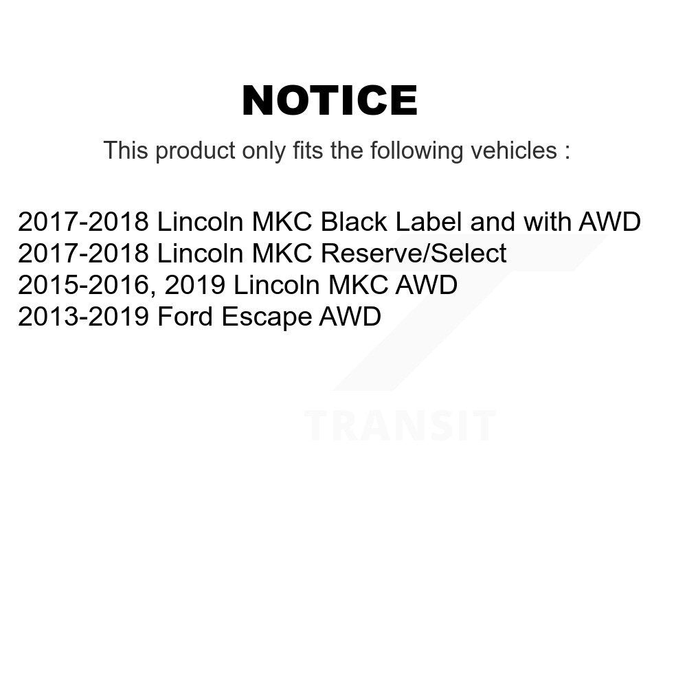 [Avant + Arrière] Kit de Roulement de roue pour Ford Escape Lincoln MKC K70-101678