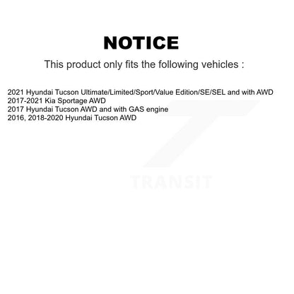 [Avant + Arrière] Kit d'ensemble roulement de roue et moyeu pour Hyundai Tucson Kia Sportage K70-101708