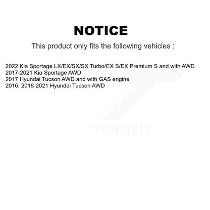 [Avant + Arrière] Kit d'ensemble roulement de roue et moyeu pour Hyundai Tucson Kia Sportage K70-101708