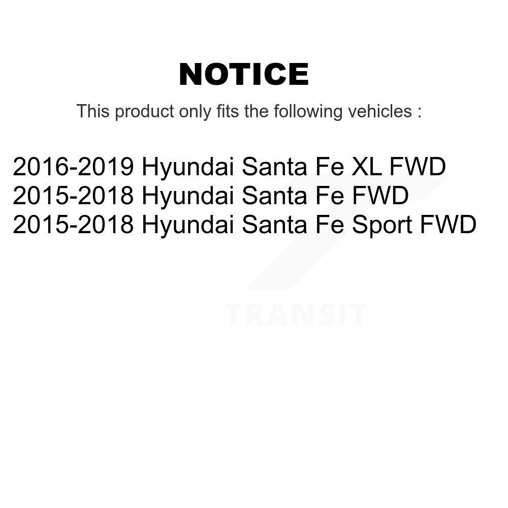 [Avant + Arrière] Kit d'ensemble roulement de roue et moyeu pour Hyundai Santa Fe Sport XL FWD K70-101709