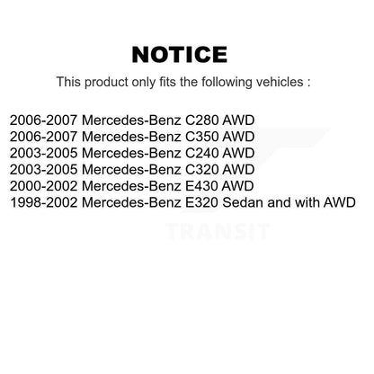 [Avant + Arrière] Kit de Roulement de roue pour Mercedes-Benz E320 C240 C280 C320 E430 C350 K70-101724