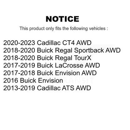 [Avant + Arrière] Kit d'ensemble roulement de roue et moyeu pour Cadillac ATS K70-101733