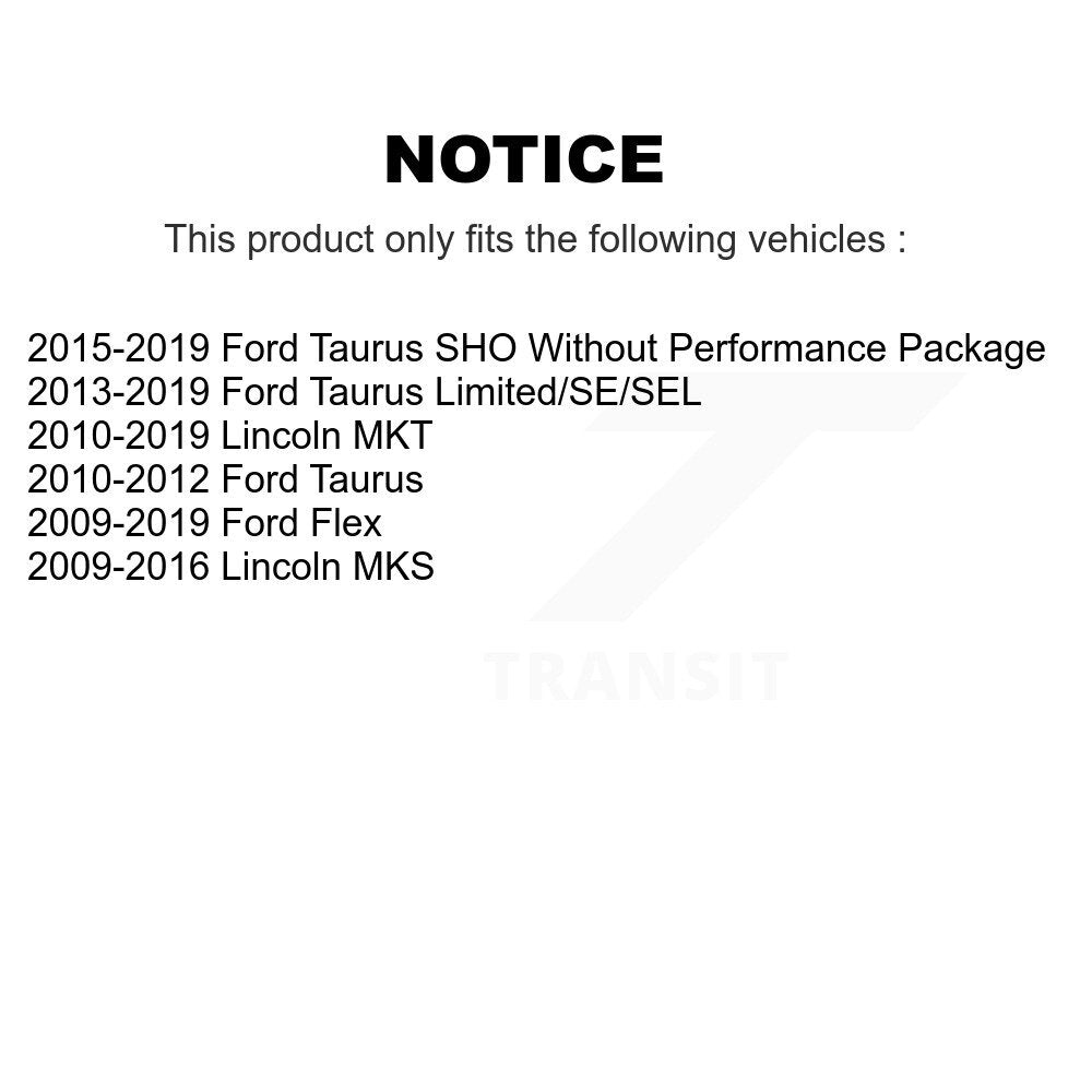 [Avant + Arrière] Kit d'ensemble roulement de roue et moyeu pour Ford Taurus Flex Lincoln MKS MKT K70-101741