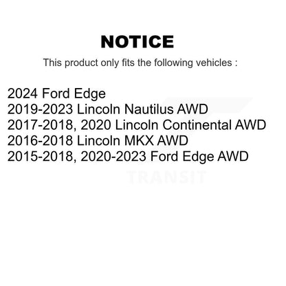 [Avant + Arrière] Kit d'ensemble roulement de roue et moyeu pour Ford Edge Lincoln MKX Continental Nautilus AWD K70-101752
