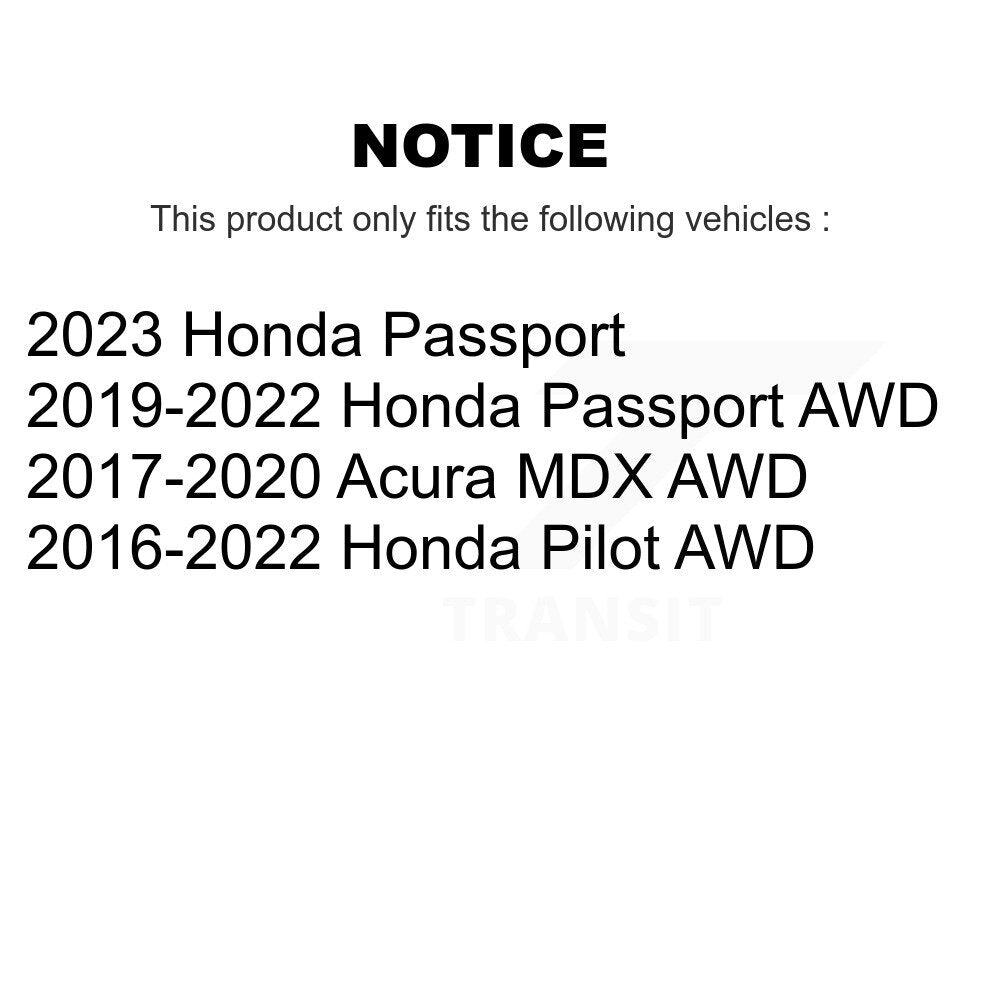 [Arrière] Kit d'ensemble roulement de roue et moyeu pour Honda Pilot Acura MDX Passport K70-101775
