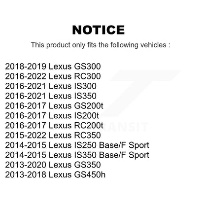 [Arrière] Kit d'ensemble roulement de roue et moyeu pour Lexus GS350 IS250 IS300 IS200t IS350 RC350 RC300 RC200t GS300 GS200t GS450h K70-101782