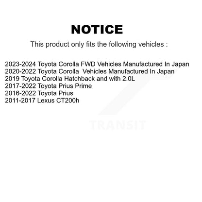 [Arrière] Ensemble roulement de roue et moyeu pour Toyota Corolla Prius Prime Lexus CT200h K70-101789