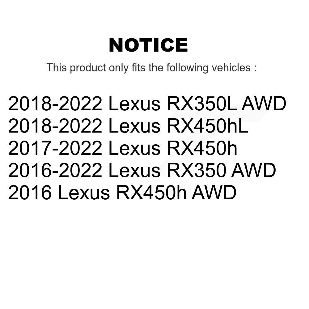 [Avant et Arrière] Ensemble roulement de roue et moyeu pour Lexus RX350 RX450h RX350L RX450hL K70-101847
