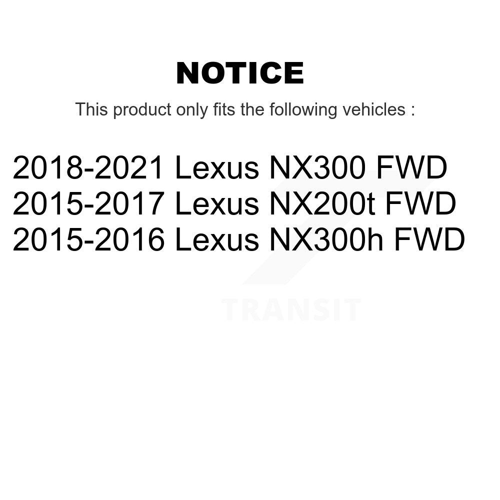 [Avant et Arrière] Ensemble roulement de roue et moyeu pour Lexus NX300 NX200t NX300h FWD K70-101863