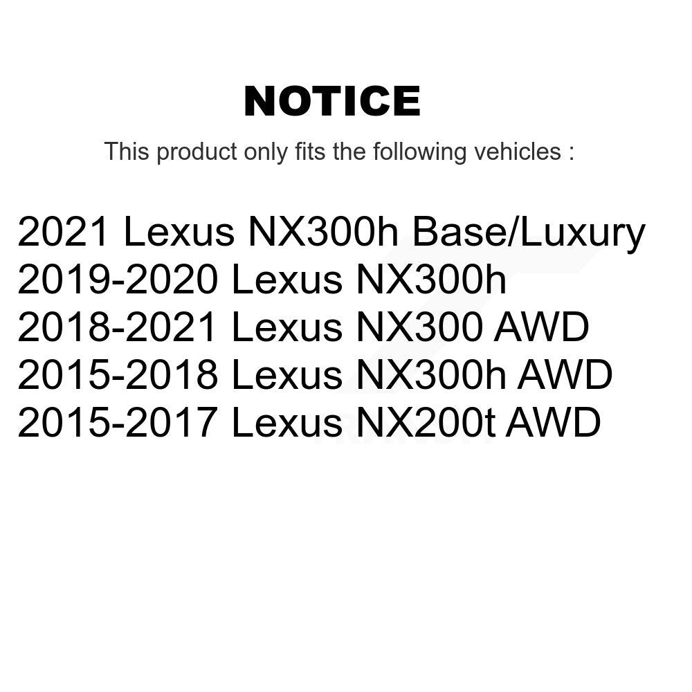 [Avant et Arrière] Ensemble roulement de roue et moyeu pour Lexus NX300 NX200t NX300h K70-101864