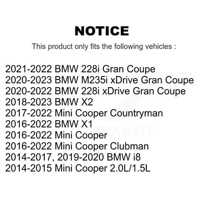 [Avant] Ensemble roulement de roue et moyeu pour Mini BMW Cooper X1 Countryman X2 Clubman 228i K70-101874