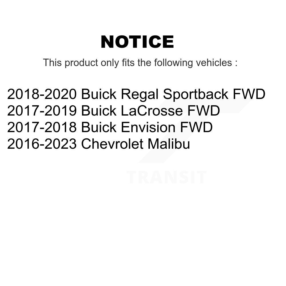 [Arrière] Ensemble roulement de roue et moyeu pour Chevrolet Malibu Buick Envision LaCrosse Regal K70-101885