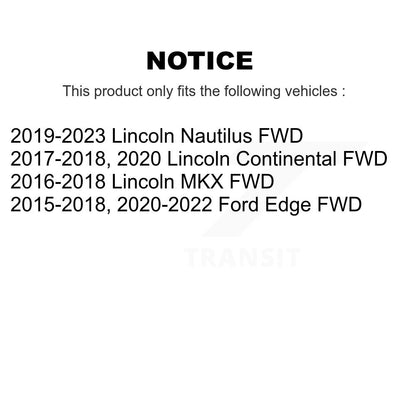 [Avant et Arrière] Ensemble roulement de roue et moyeu pour Ford Edge Lincoln Nautilus MKX Continental K70-101940