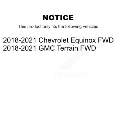[Avant et Arrière] Ensemble roulement de roue et moyeu pour 2018-2021 Chevrolet Equinox GMC Terrain FWD K70-101942