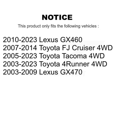 [Avant] Ensemble roulement de roue et moyeu pour Toyota Tacoma 4Runner FJ Cruiser Lexus GX460 K70-101948