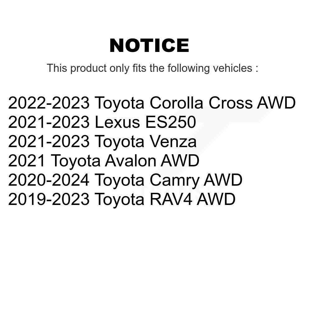 [Arrière] Ensemble roulement de roue et moyeu pour Toyota RAV4 Camry Corolla Cross Venza Lexus K70-101965