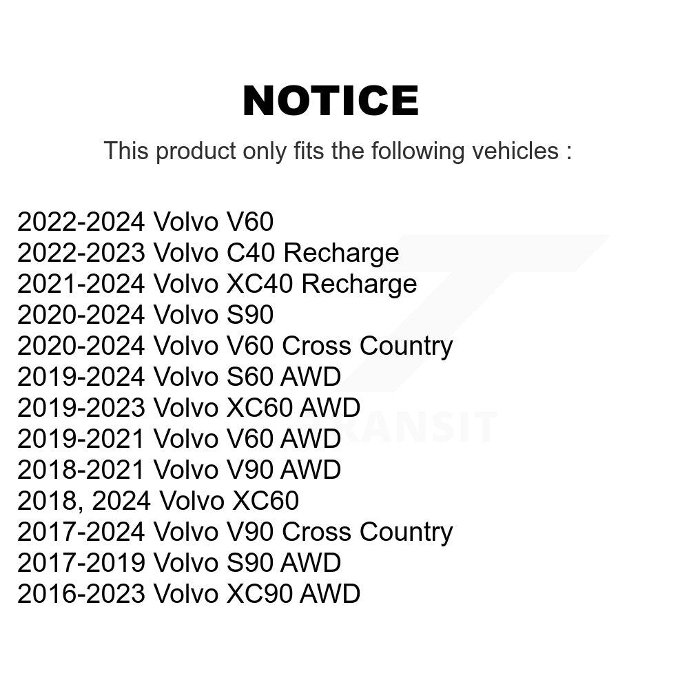 [Arrière] Ensemble roulement de roue et moyeu pour Volvo XC60 XC90 XC40 Recharge S60 V60 Cross V90 K70-101973