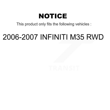 [Avant et Arrière] Ensemble roulement de roue et moyeu pour 2006-2007 INFINITI M35 RWD K70-101992