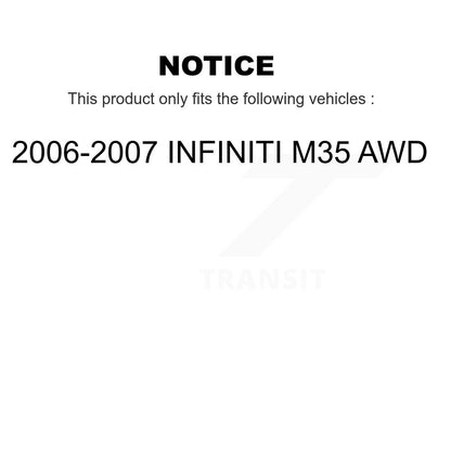 [Avant et Arrière] Ensemble roulement de roue et moyeu pour 2006-2007 INFINITI M35 AWD K70-101993