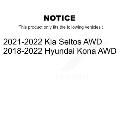 [Avant et Arrière] Ensemble roulement de roue et moyeu pour Hyundai Kona Kia Seltos AWD K70-102021