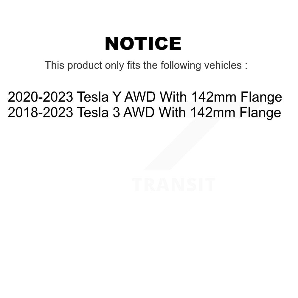 [Avant et Arrière] Ensemble roulement de roue et moyeu pour Tesla 3 Y With 142mm Flange AWD K70-102024