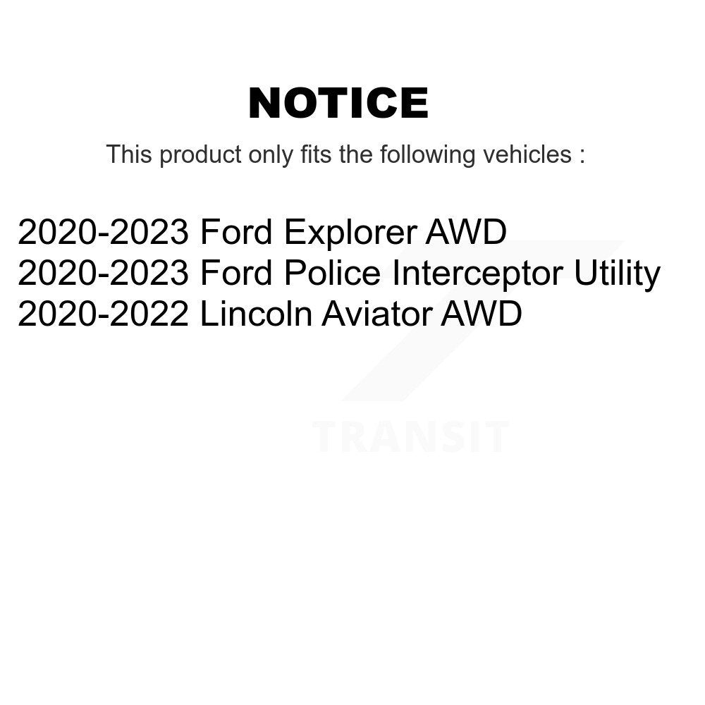 [Avant et Arrière] Ensemble roulement de roue et moyeu pour Ford Explorer Police Interceptor Utility K70-102036