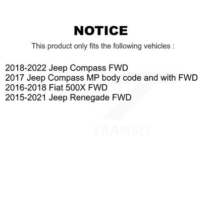 [Avant et Arrière] Ensemble roulement de roue et moyeu pour Jeep Compass Renegade Fiat 500X K70-102037