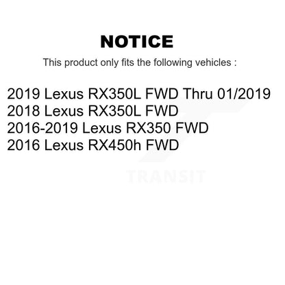 [Avant et Arrière] Ensemble roulement de roue et moyeu pour Lexus RX350 RX350L RX450h FWD K70-102044