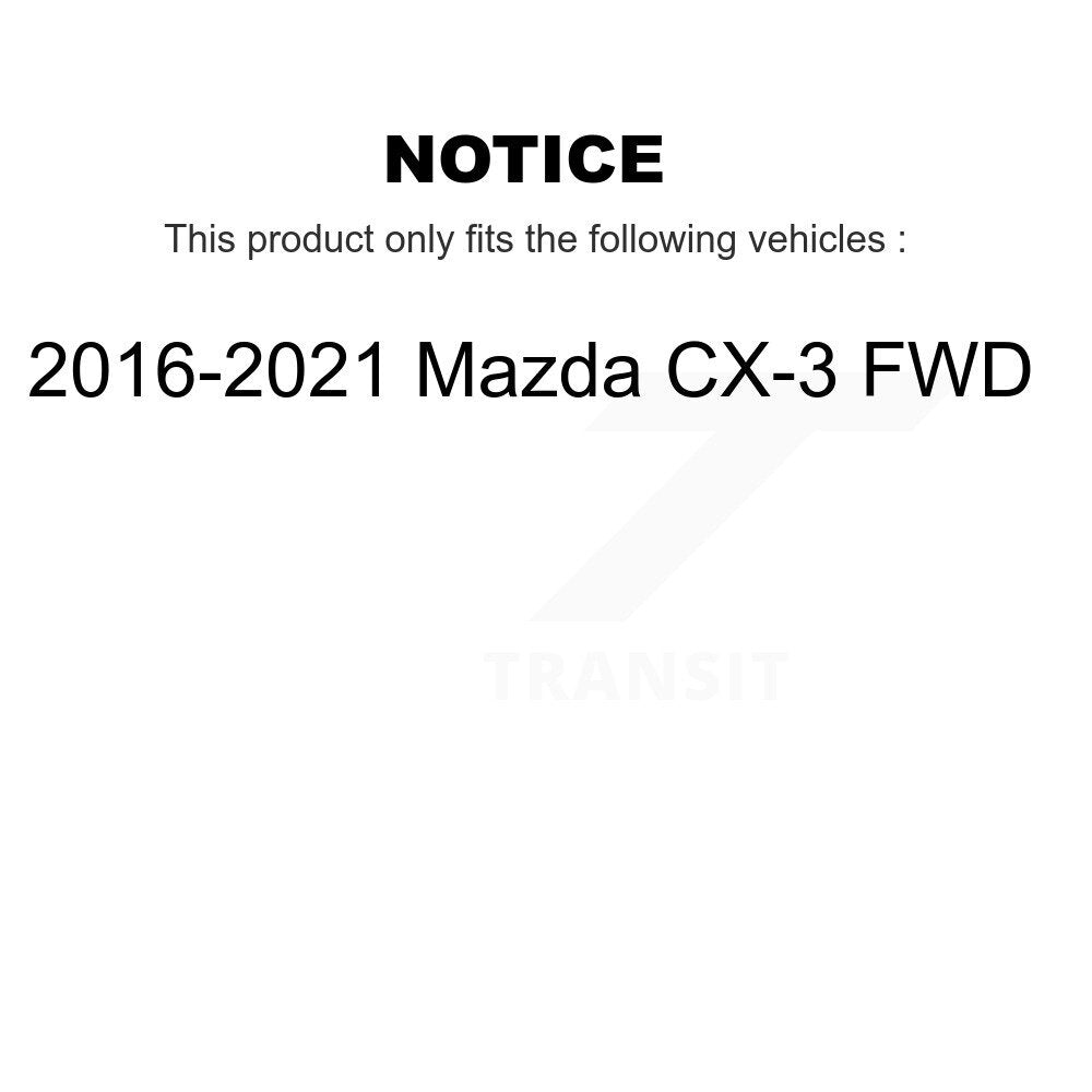[Avant et Arrière] Ensemble roulement de roue et moyeu pour 2016-2021 Mazda CX-3 FWD K70-102047