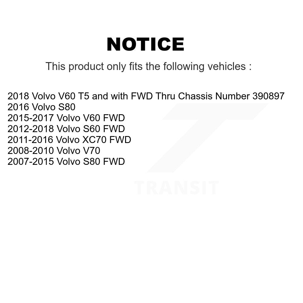 [Avant et Arrière] Ensemble roulement de roue et moyeu pour Volvo S60 XC70 V60 S80 V70 K70-102049