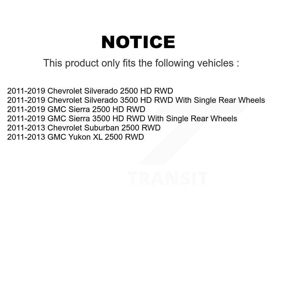 [Avant] Ensemble roulement de roue et moyeu pour GMC Chevrolet Sierra 2500 HD Silverado 3500 XL K70-102070