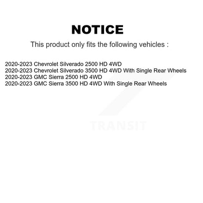 [Avant] Ensemble roulement de roue et moyeu pour GMC Chevrolet Silverado 2500 HD Sierra 3500 4WD K70-102072