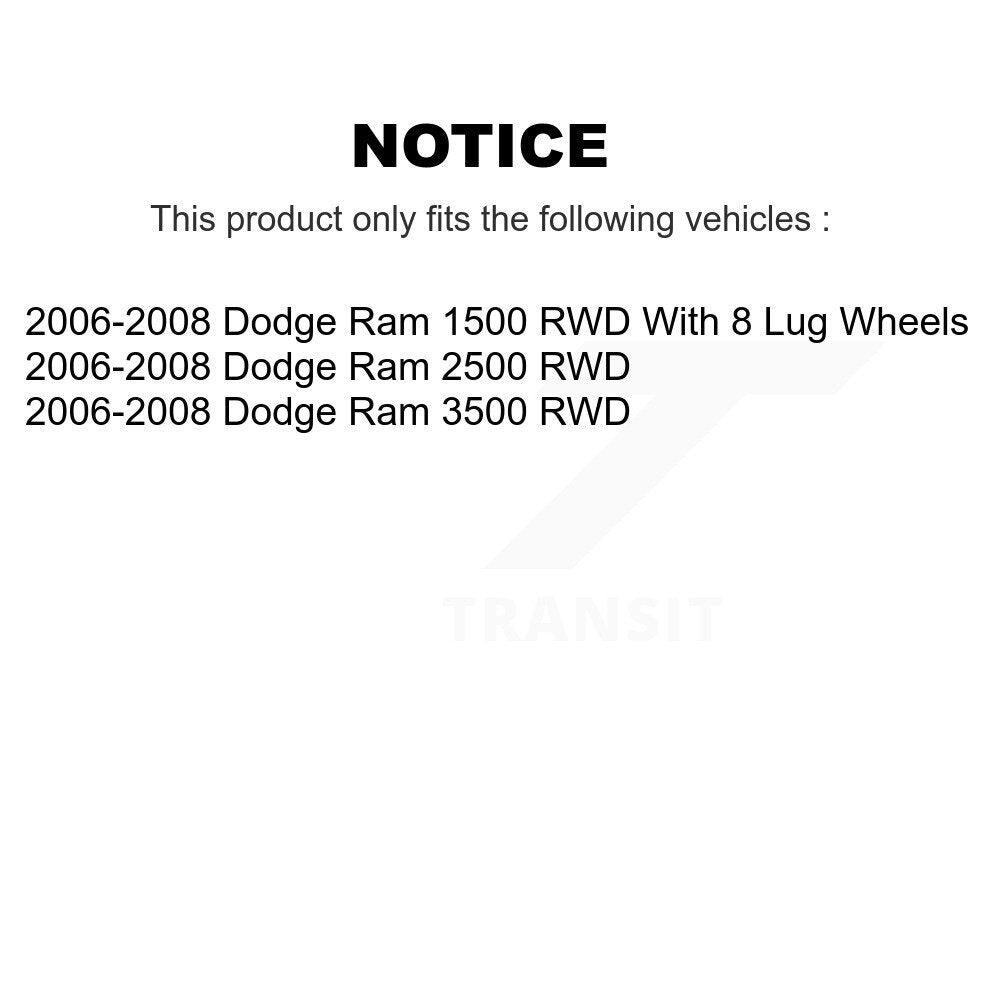 [Avant] Ensemble roulement de roue et moyeu pour 2006-2008 Dodge Ram 1500 3500 2500 RWD K70-102080