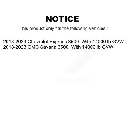 [Avant] Ensemble roulement de roue et moyeu pour 2018-2023 GMC Savana 3500 Chevrolet Express K70-102083
