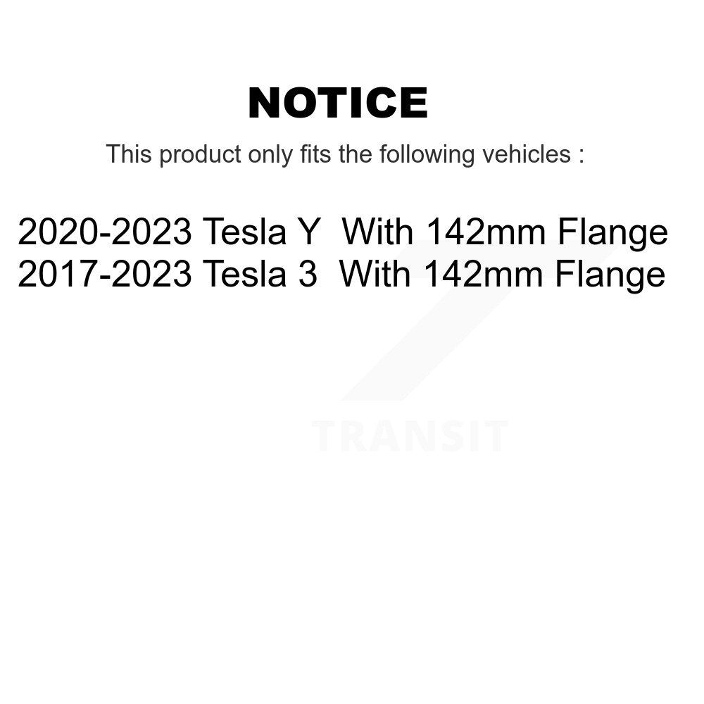 [Arrière] Ensemble roulement de roue et moyeu pour Tesla 3 Y With 142mm Flange K70-102098
