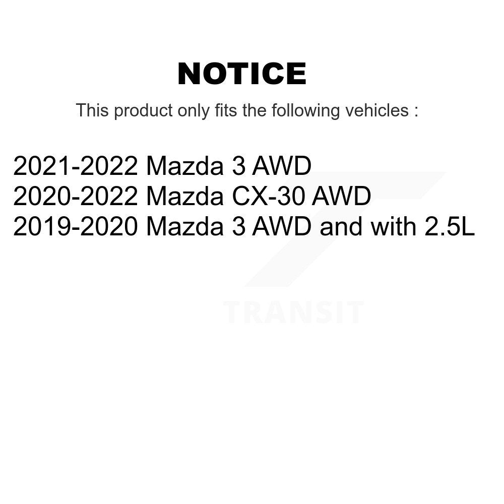 [Arrière] Ensemble roulement de roue et moyeu pour Mazda 3 CX-30 K70-102109