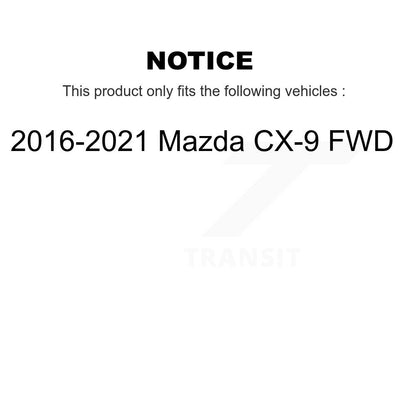 [Arrière] Ensemble roulement de roue et moyeu pour 2016-2021 Mazda CX-9 FWD K70-102117