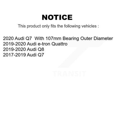 [Arrière] Ensemble roulement de roue pour Audi Q7 Q8 e-tron Quattro K70-102129