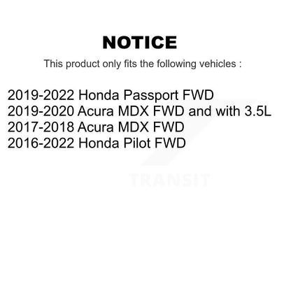 [Avant et Arrière] Roulement de roue pour Honda Pilot Acura MDX Passport K70-102134