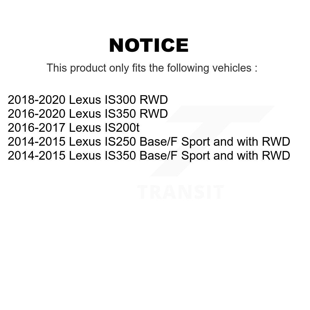 [Avant et Arrière] Ensemble roulement de roue et moyeu pour Lexus IS350 IS250 IS300 IS200t K70-102161