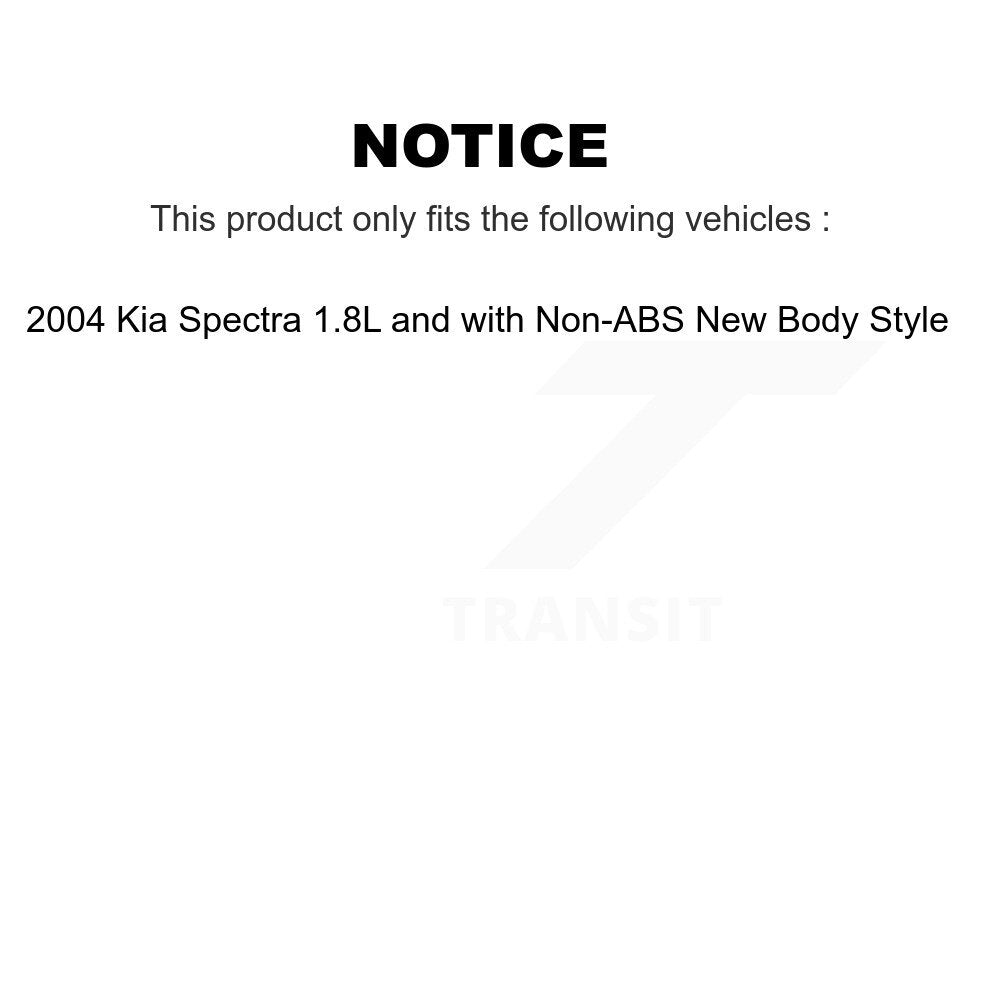 [Avant et Arrière] Roulement de roue pour 2004 Kia Spectra 1.8L with Non-ABS K70-102221
