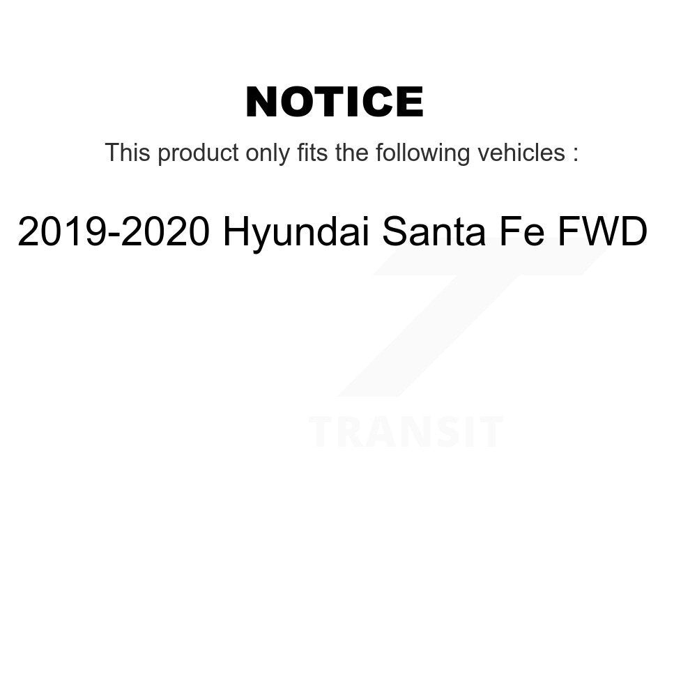 [Avant et Arrière] Ensemble roulement de roue et moyeu pour 2019-2020 Hyundai Santa Fe FWD K70-102237