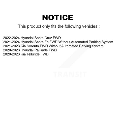 [Avant et Arrière] Ensemble roulement de roue et moyeu pour Hyundai Santa Fe Kia Palisade Sorento Cruz K70-102238