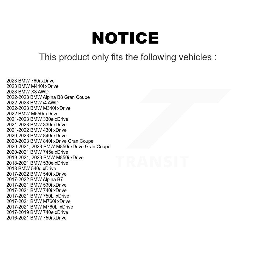 [Avant et Arrière] Ensemble roulement de roue et moyeu pour BMW X3 330i xDrive 530i 540i i4 330e 750i K70-102239