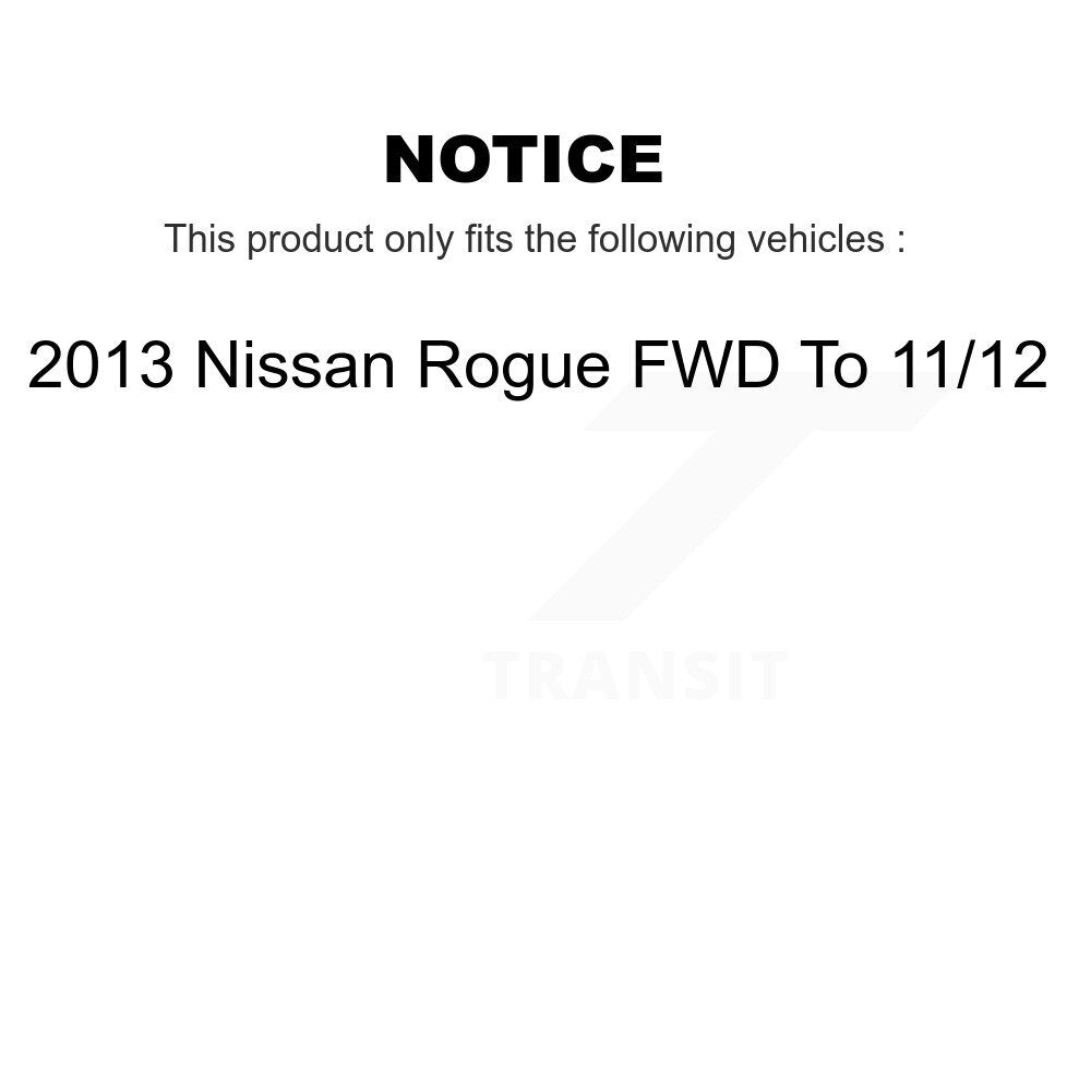 [Avant et Arrière] Ensemble roulement de roue et moyeu pour 2013 Nissan Rogue FWD To 11 12 K70-102240